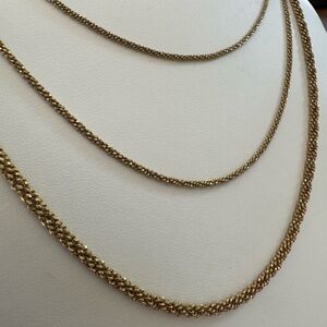 925 Triple Layer Popcorn Chain Necklace